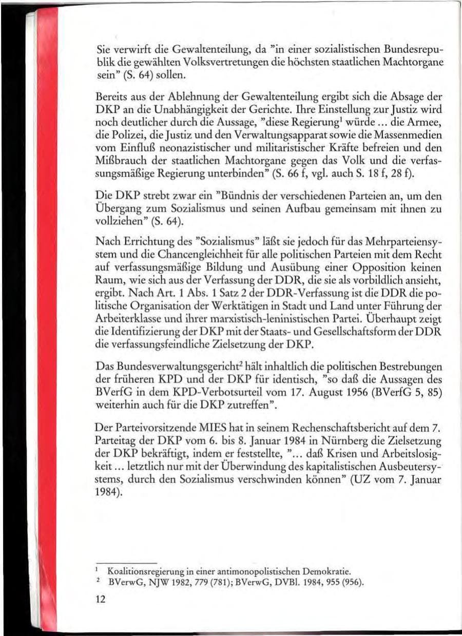 Seite 14 des Verfassungsschutzbericht 1984 Rheinland-Pfalz