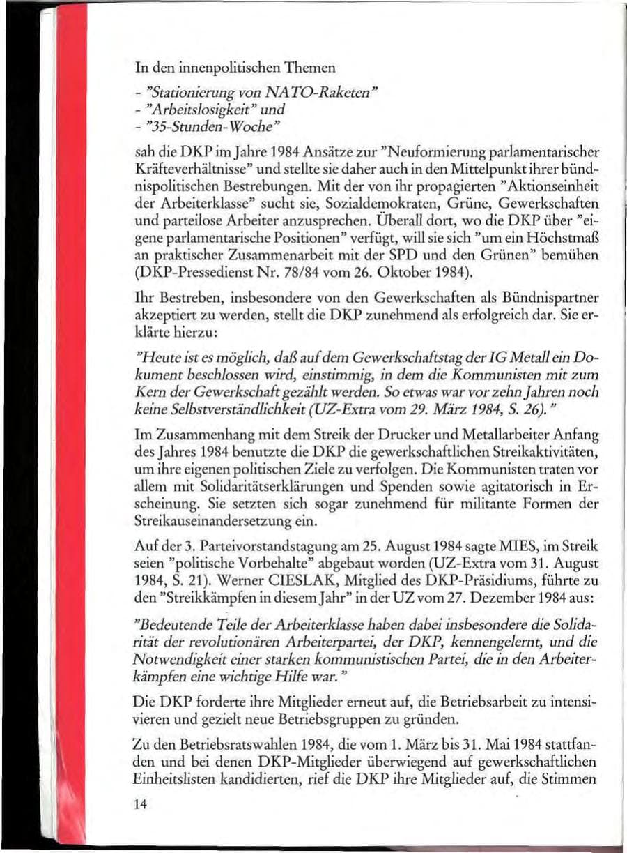 Seite 16 des Verfassungsschutzbericht 1984 Rheinland-Pfalz