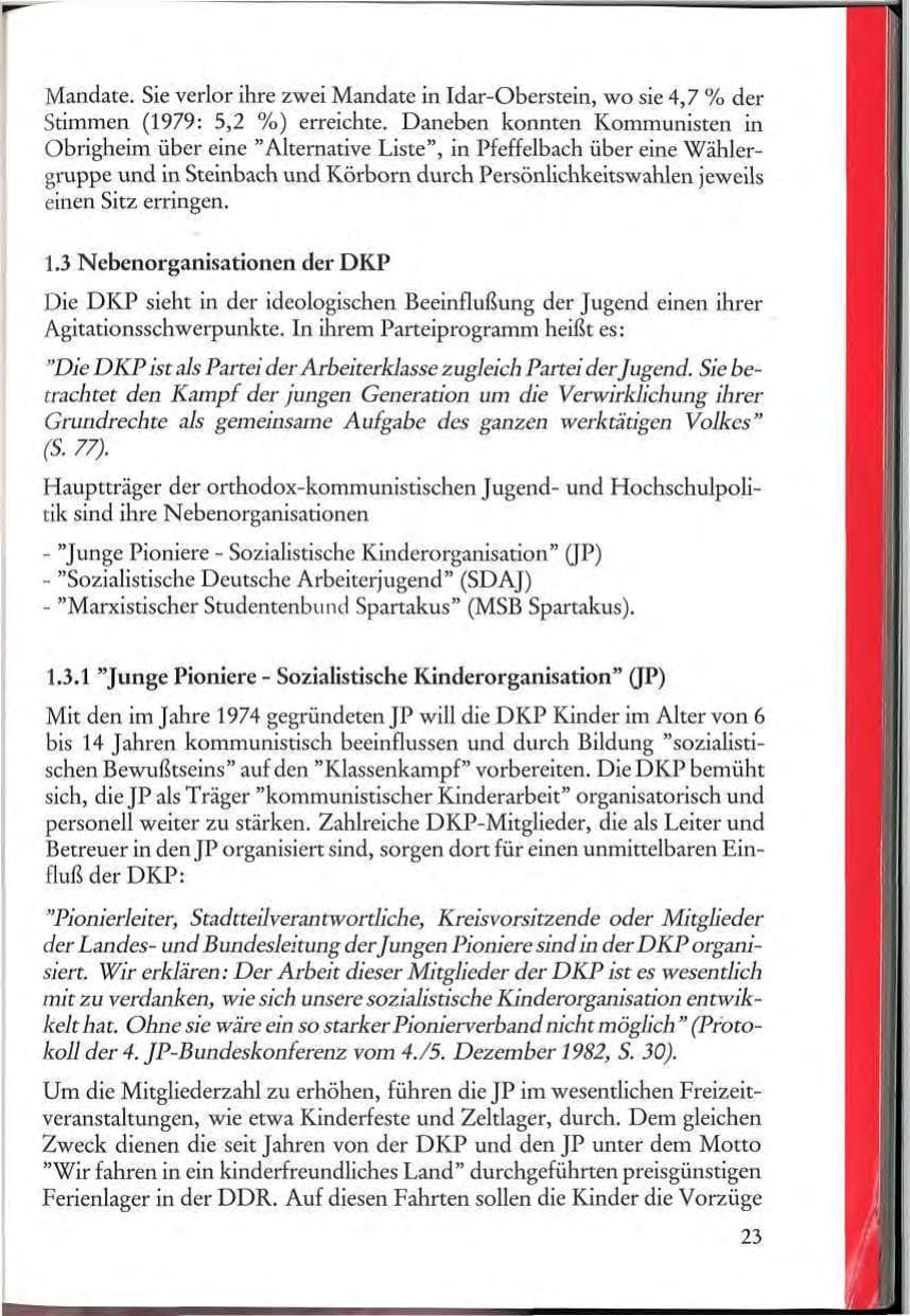 Seite 25 des Verfassungsschutzbericht 1984 Rheinland-Pfalz