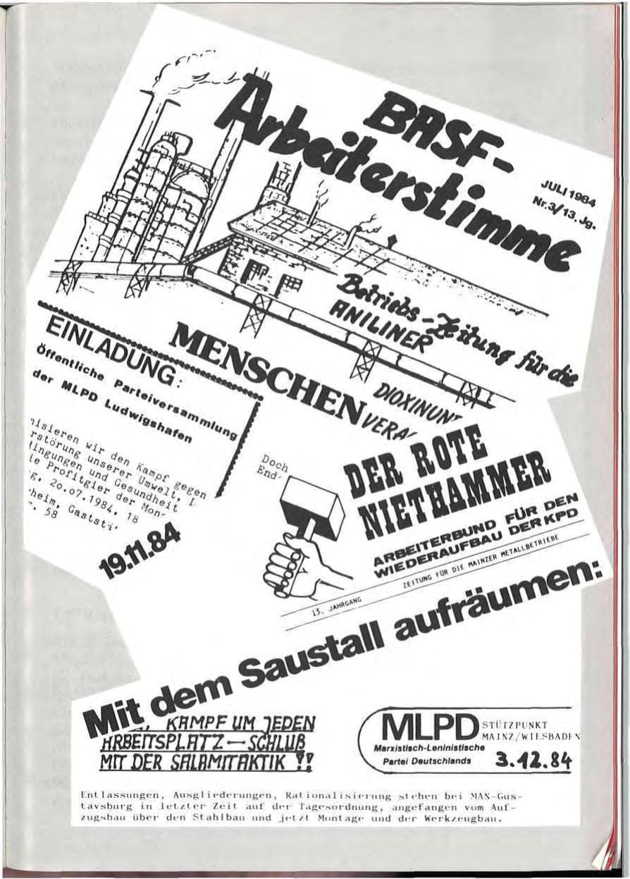 Seite 41 des Verfassungsschutzbericht 1984 Rheinland-Pfalz
