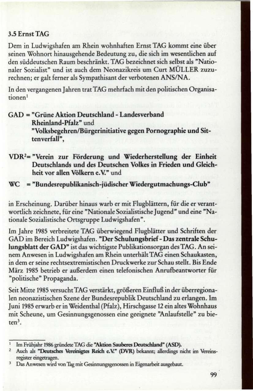 Seite 101 des Verfassungsschutzbericht 1985 Rheinland-Pfalz