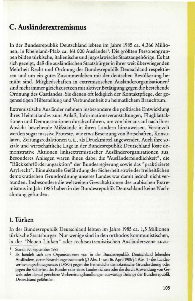 Seite 107 des Verfassungsschutzbericht 1985 Rheinland-Pfalz