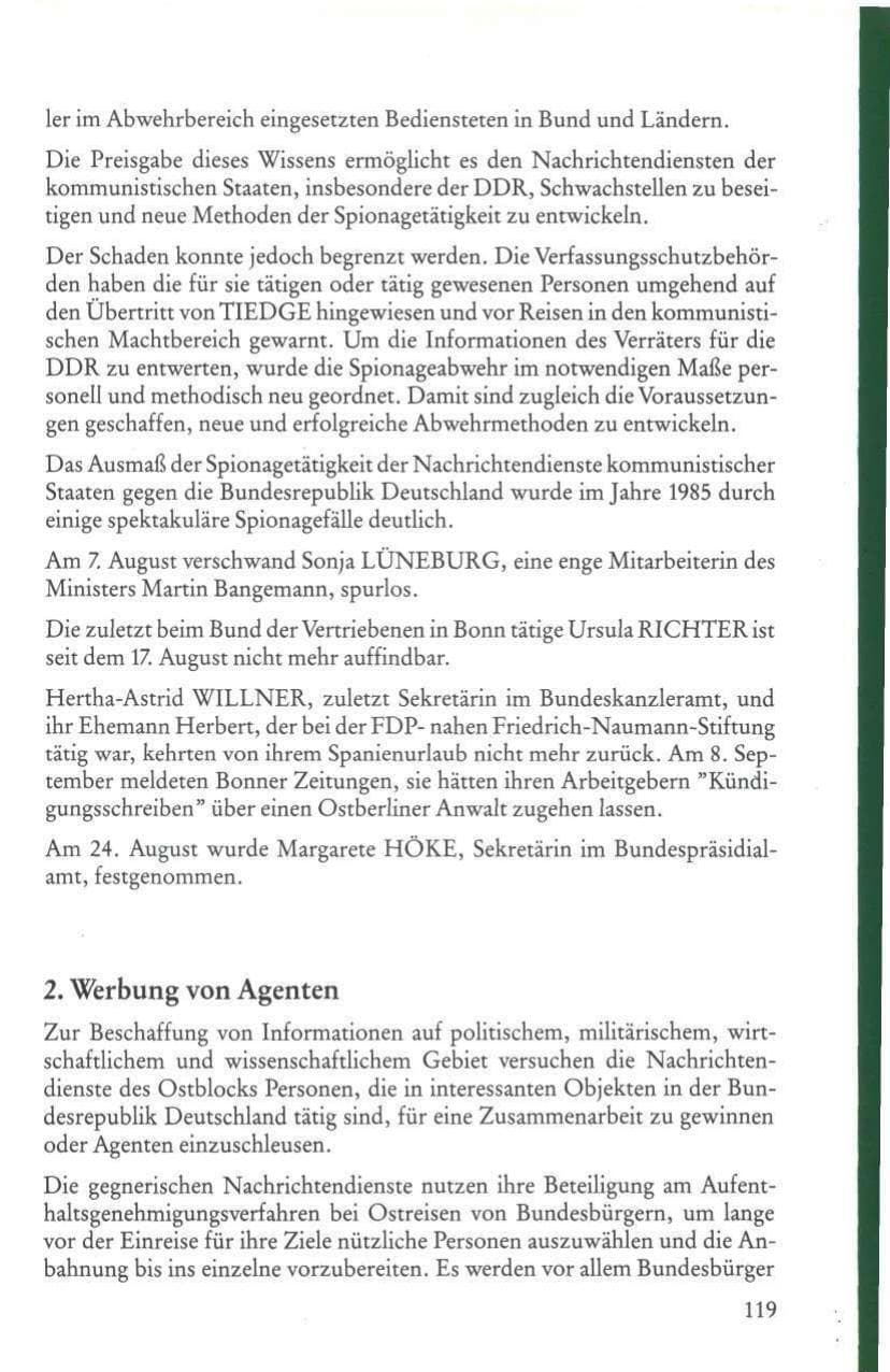 Seite 121 des Verfassungsschutzbericht 1985 Rheinland-Pfalz