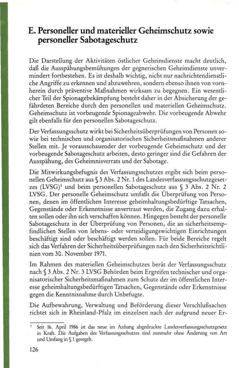 Seite 128 des Verfassungsschutzbericht 1985 Rheinland-Pfalz