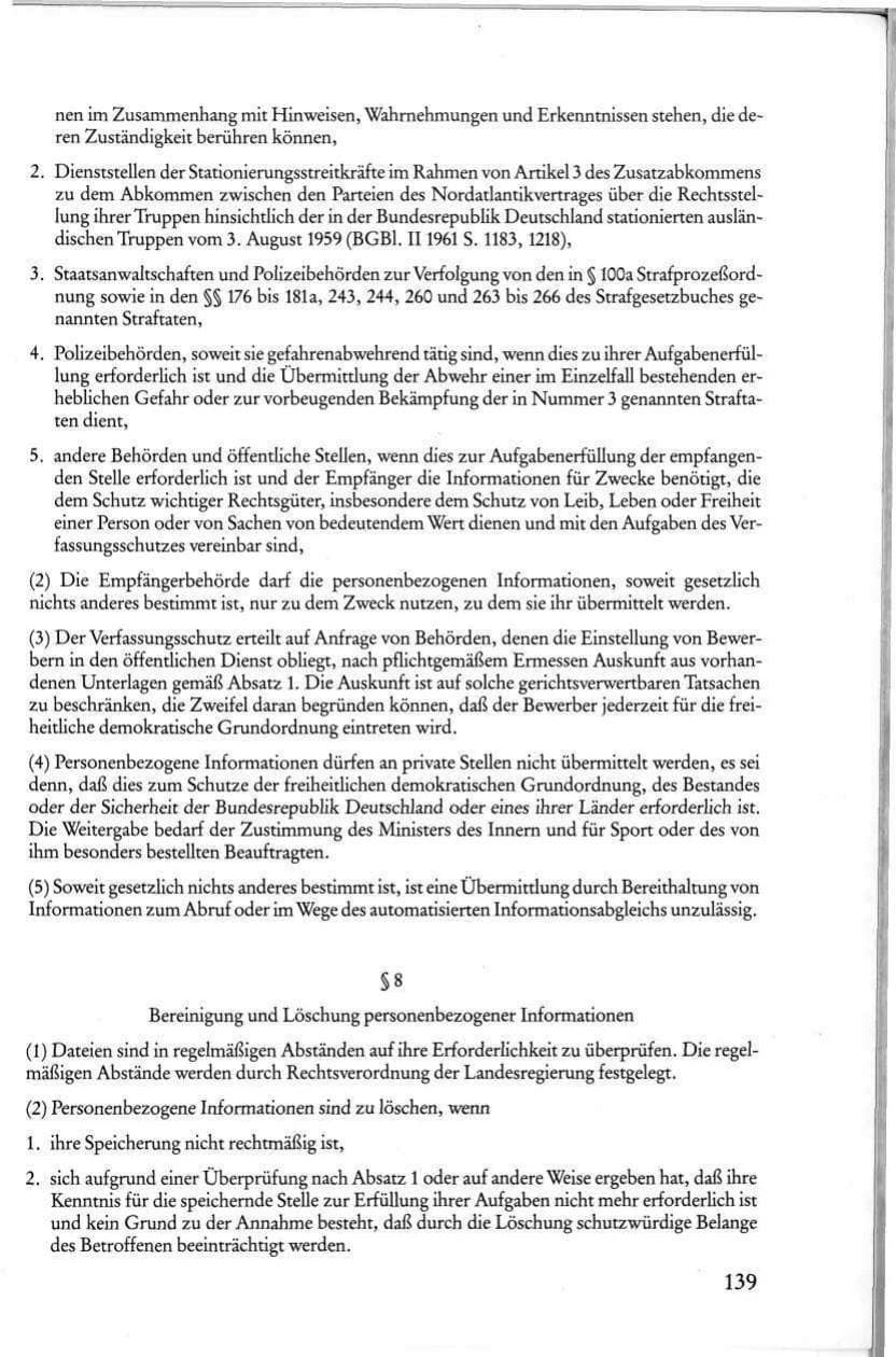 Seite 141 des Verfassungsschutzbericht 1985 Rheinland-Pfalz