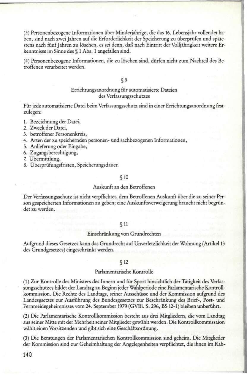 Seite 142 des Verfassungsschutzbericht 1985 Rheinland-Pfalz