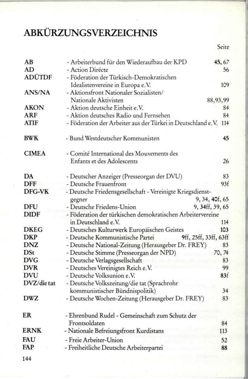 Seite 146 des Verfassungsschutzbericht 1985 Rheinland-Pfalz