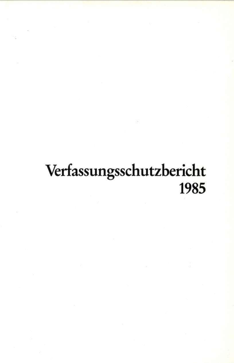 Seite 3 des Verfassungsschutzbericht 1985 Rheinland-Pfalz