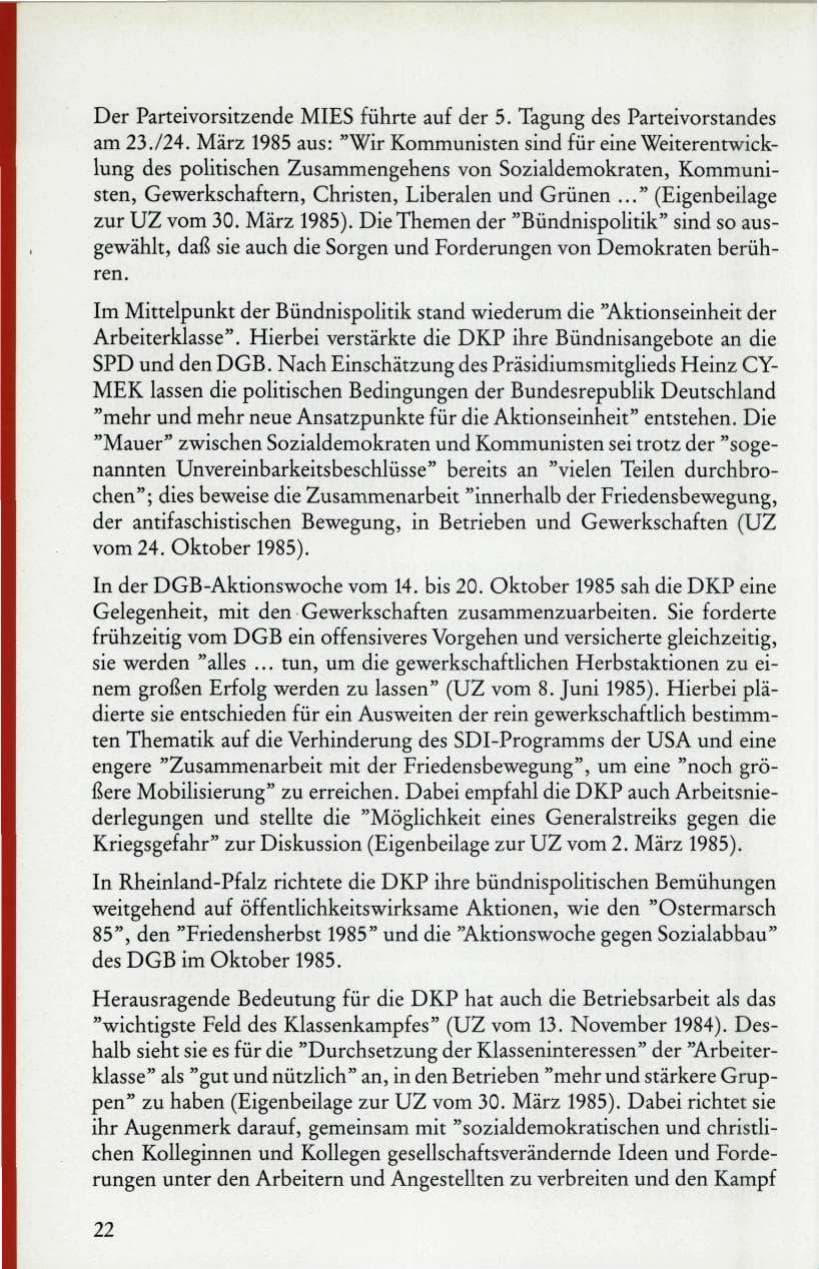 Seite 24 des Verfassungsschutzbericht 1985 Rheinland-Pfalz