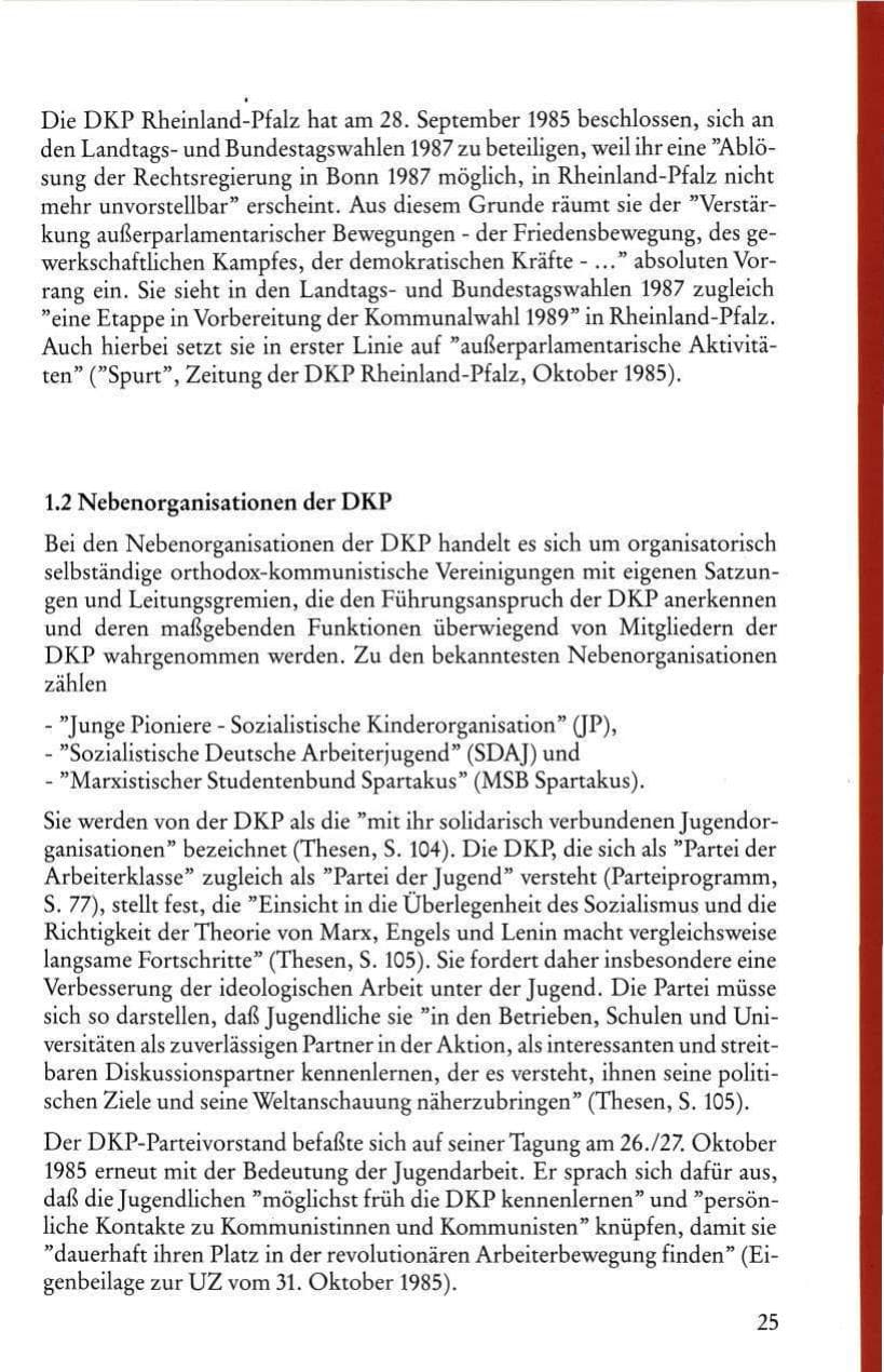 Seite 27 des Verfassungsschutzbericht 1985 Rheinland-Pfalz