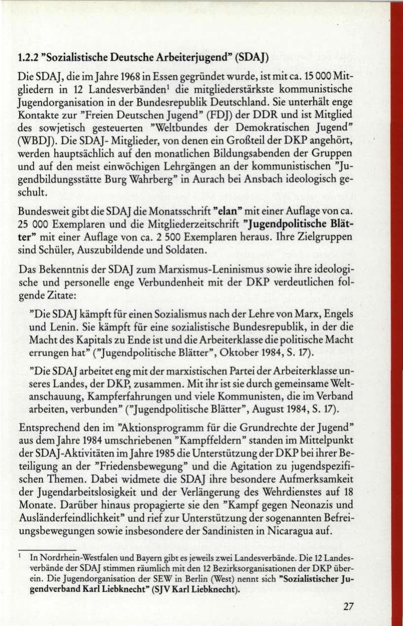 Seite 29 des Verfassungsschutzbericht 1985 Rheinland-Pfalz