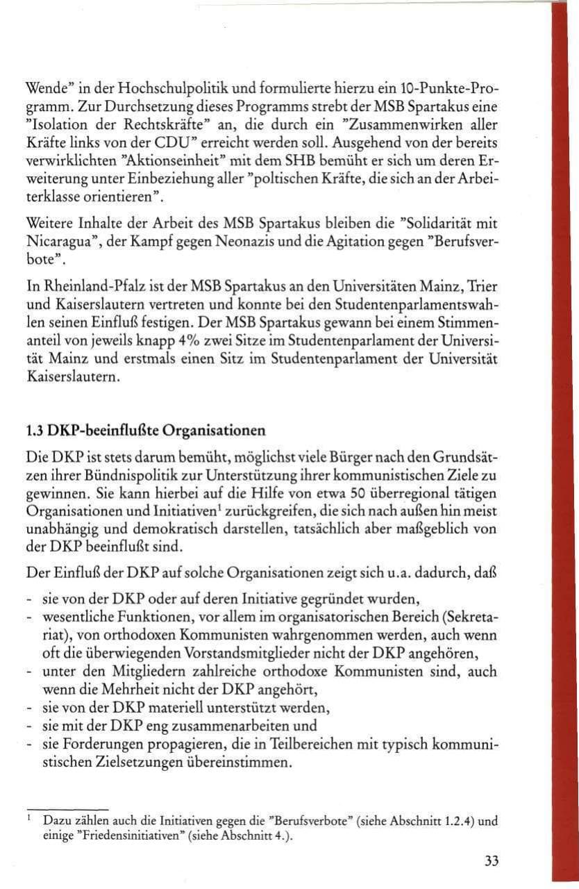 Seite 35 des Verfassungsschutzbericht 1985 Rheinland-Pfalz