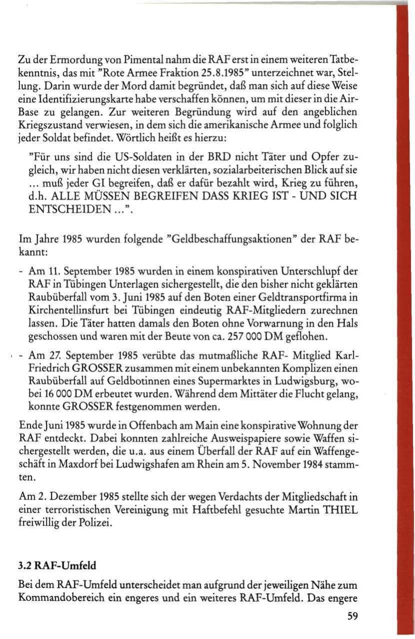 Seite 61 des Verfassungsschutzbericht 1985 Rheinland-Pfalz