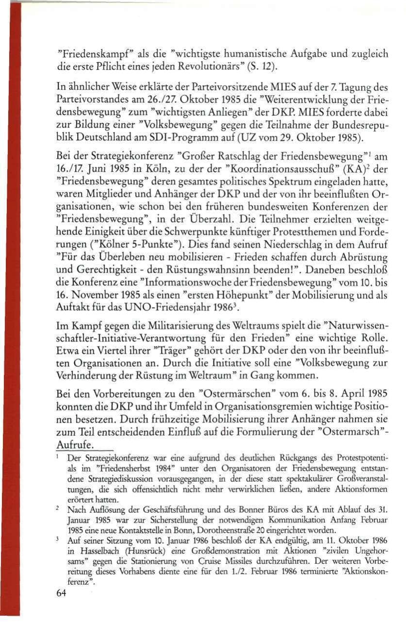 Seite 66 des Verfassungsschutzbericht 1985 Rheinland-Pfalz