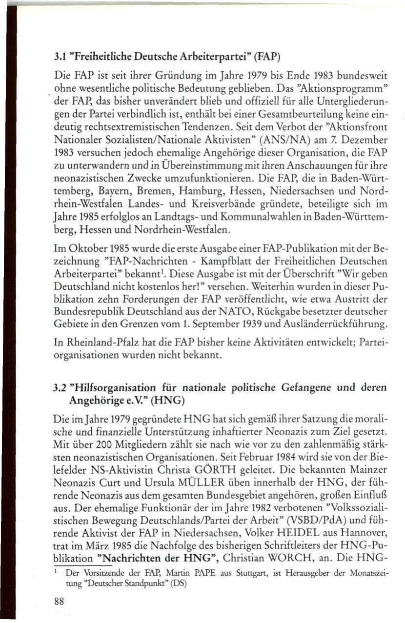 Seite 90 des Verfassungsschutzbericht 1985 Rheinland-Pfalz