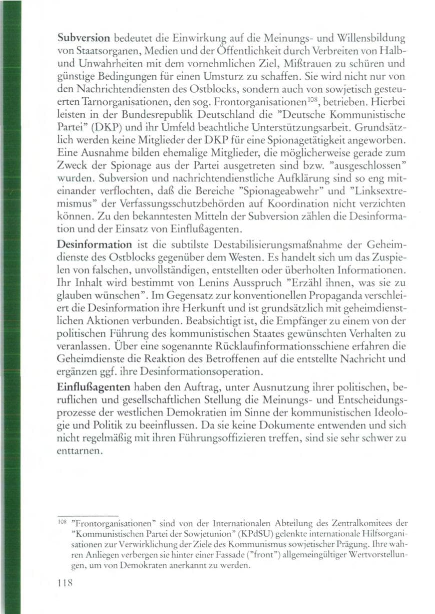 Seite 118 des Verfassungsschutzbericht 1987 Rheinland-Pfalz