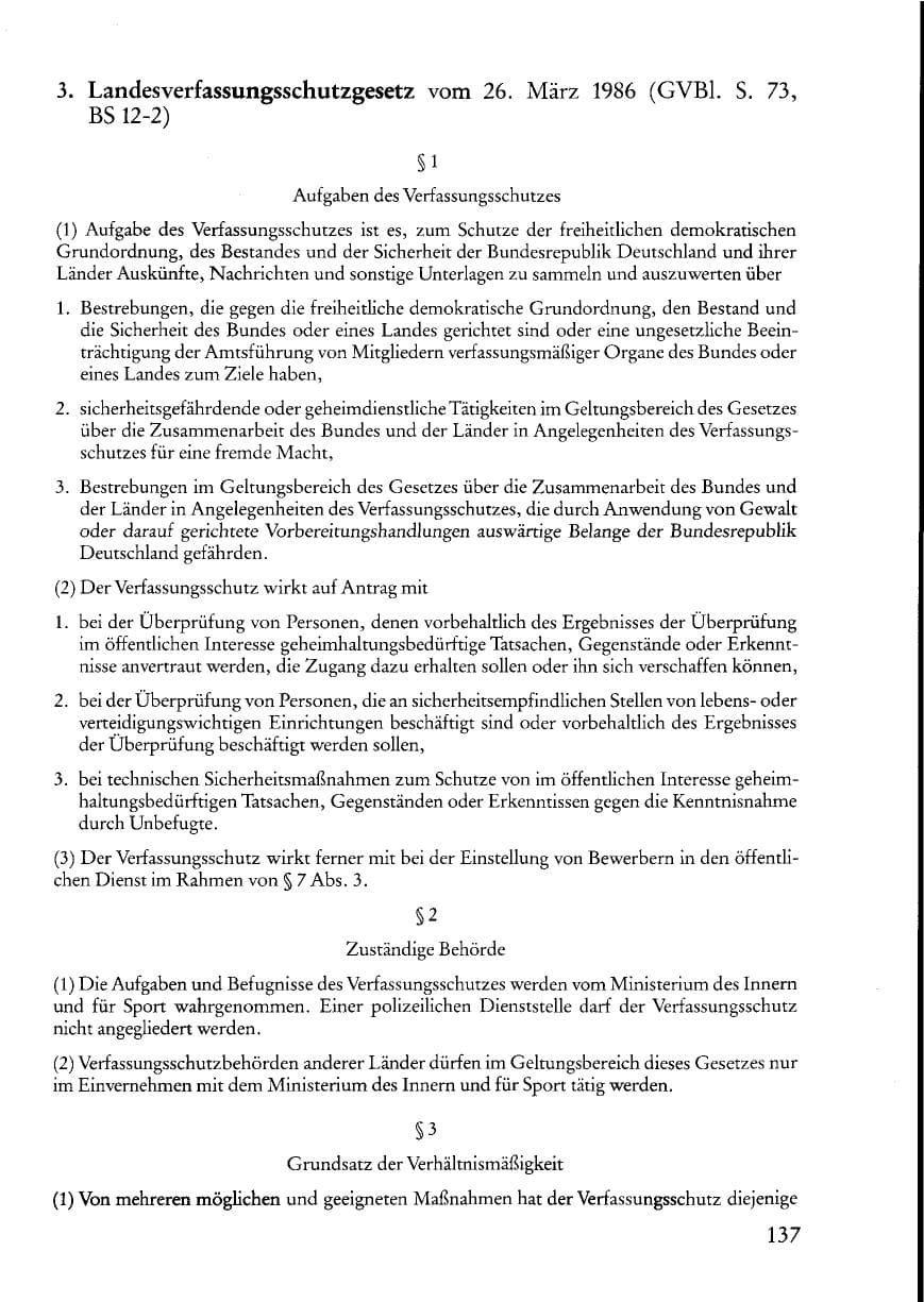 Seite 137 des Verfassungsschutzbericht 1987 Rheinland-Pfalz