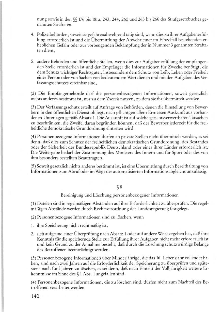 Seite 140 des Verfassungsschutzbericht 1987 Rheinland-Pfalz