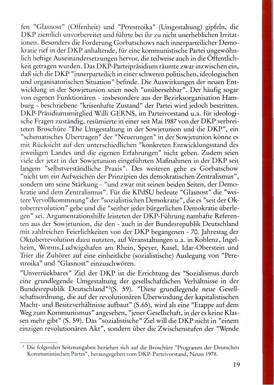 Seite 21 des Verfassungsschutzbericht 1987 Rheinland-Pfalz