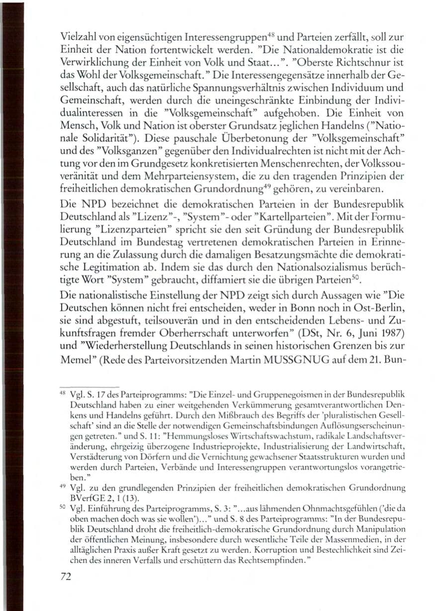 Seite 72 des Verfassungsschutzbericht 1987 Rheinland-Pfalz