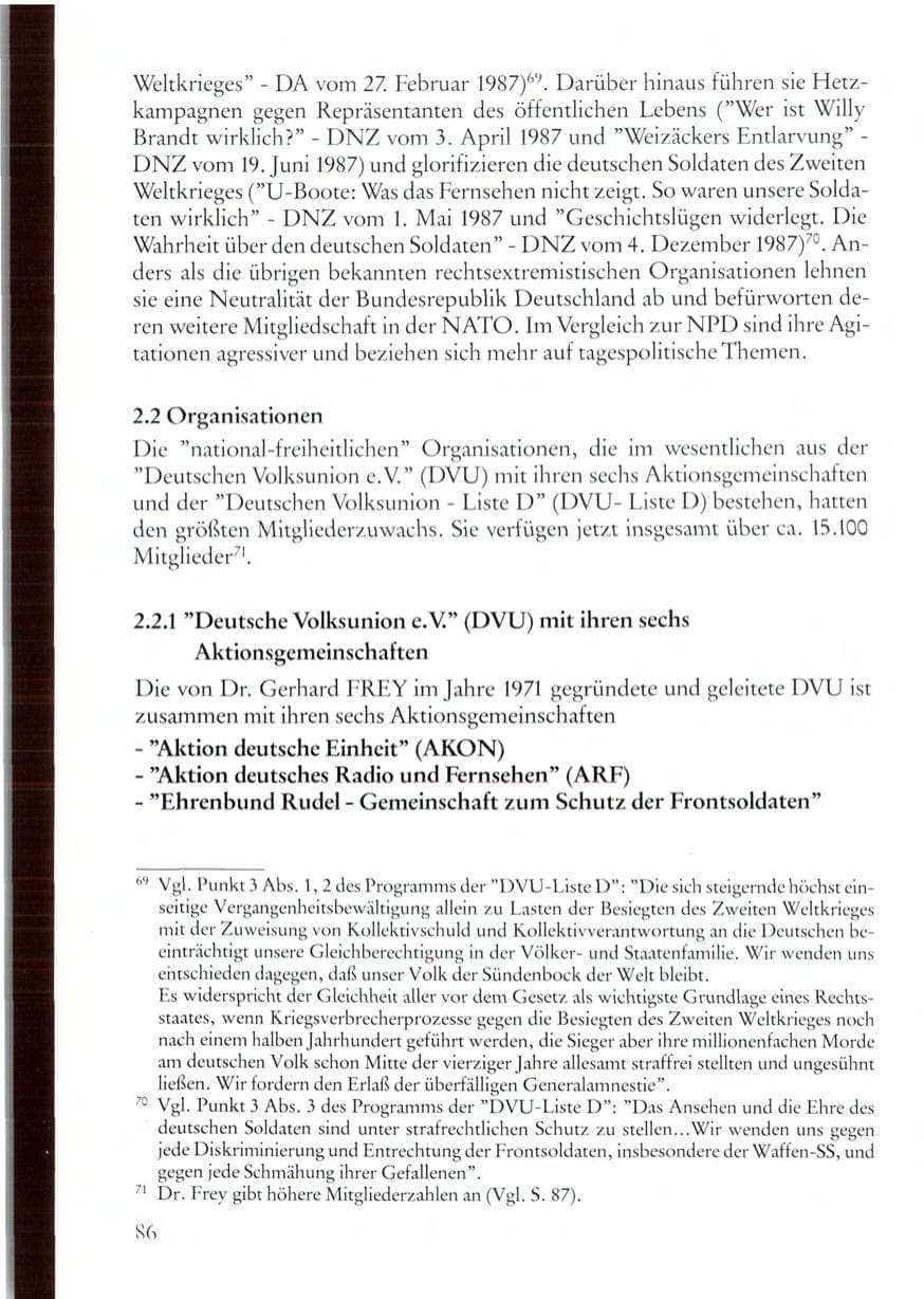 Seite 86 des Verfassungsschutzbericht 1987 Rheinland-Pfalz