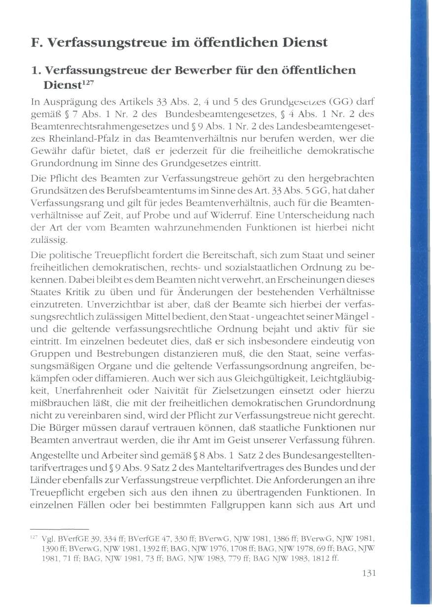 Seite 133 des Verfassungsschutzbericht 1988 Rheinland-Pfalz