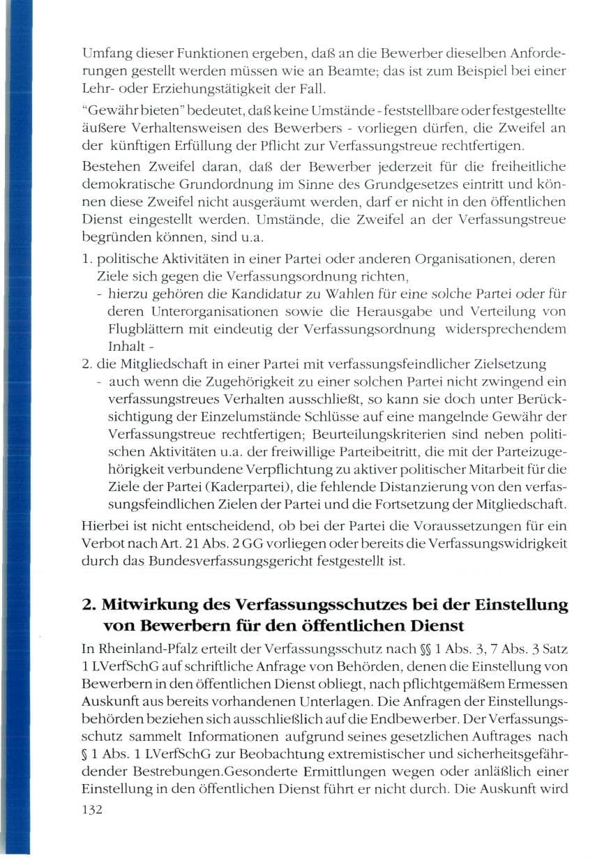 Seite 134 des Verfassungsschutzbericht 1988 Rheinland-Pfalz