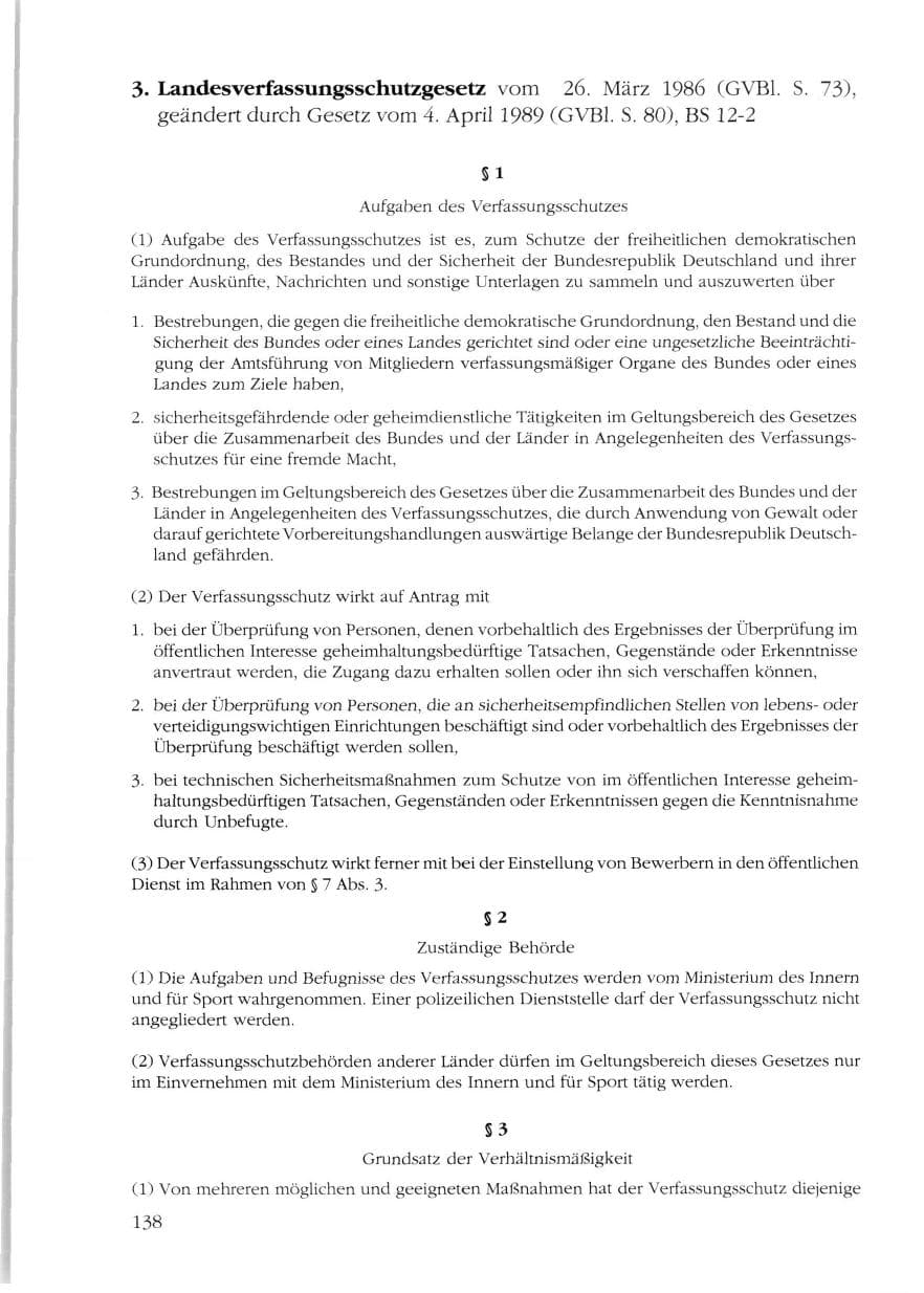 Seite 140 des Verfassungsschutzbericht 1988 Rheinland-Pfalz