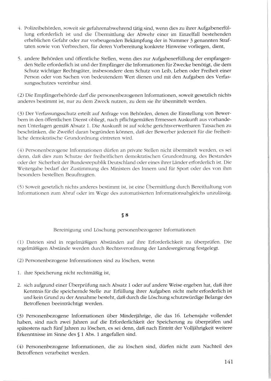 Seite 143 des Verfassungsschutzbericht 1988 Rheinland-Pfalz