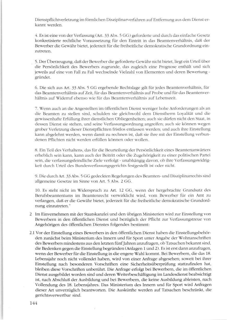 Seite 146 des Verfassungsschutzbericht 1988 Rheinland-Pfalz