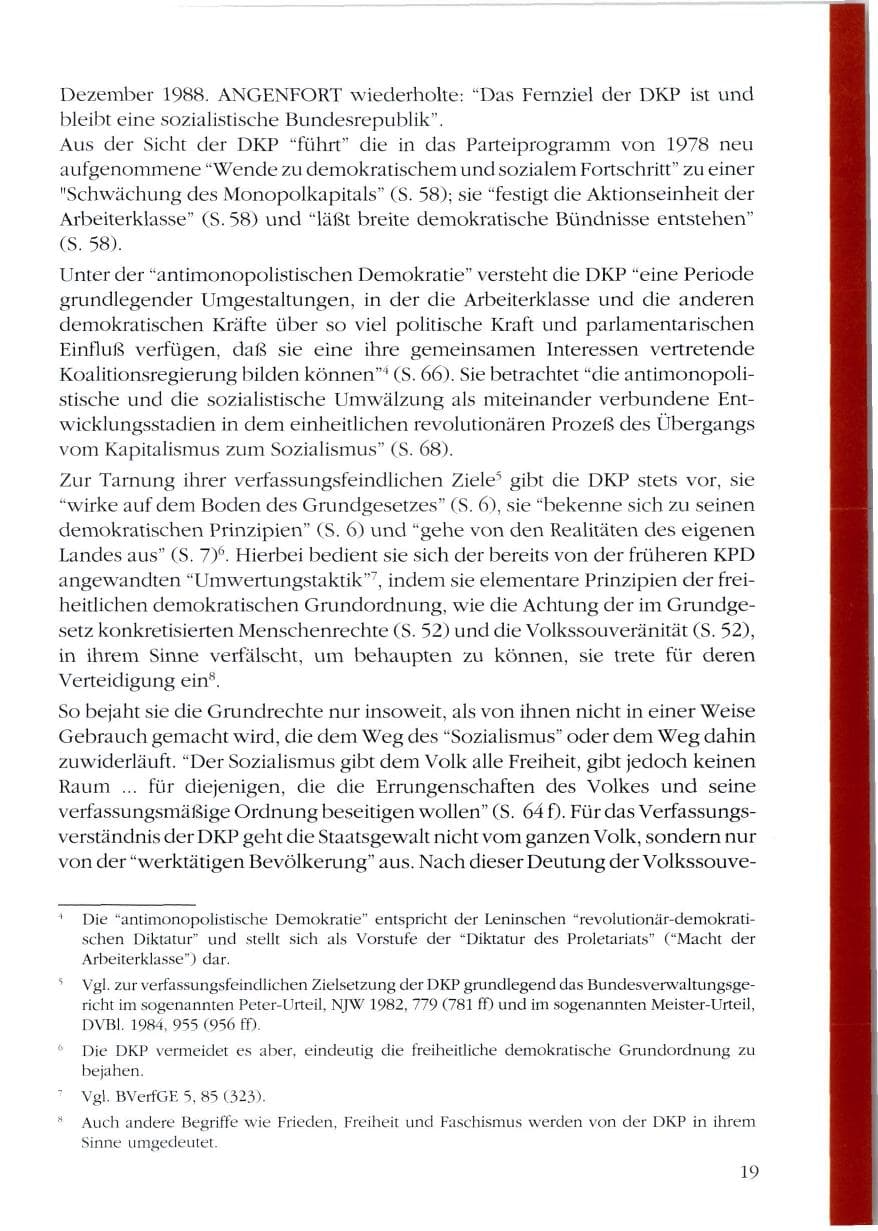 Seite 21 des Verfassungsschutzbericht 1988 Rheinland-Pfalz