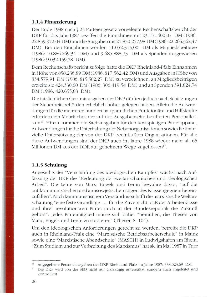 Seite 28 des Verfassungsschutzbericht 1988 Rheinland-Pfalz
