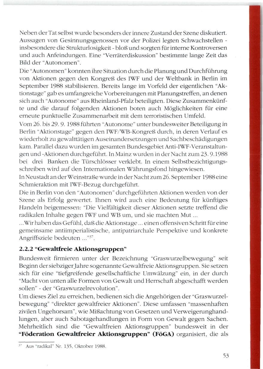 Seite 55 des Verfassungsschutzbericht 1988 Rheinland-Pfalz
