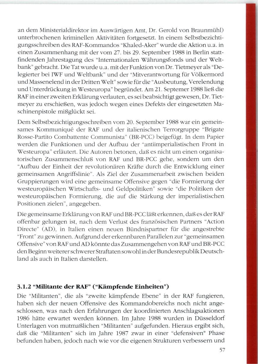 Seite 59 des Verfassungsschutzbericht 1988 Rheinland-Pfalz