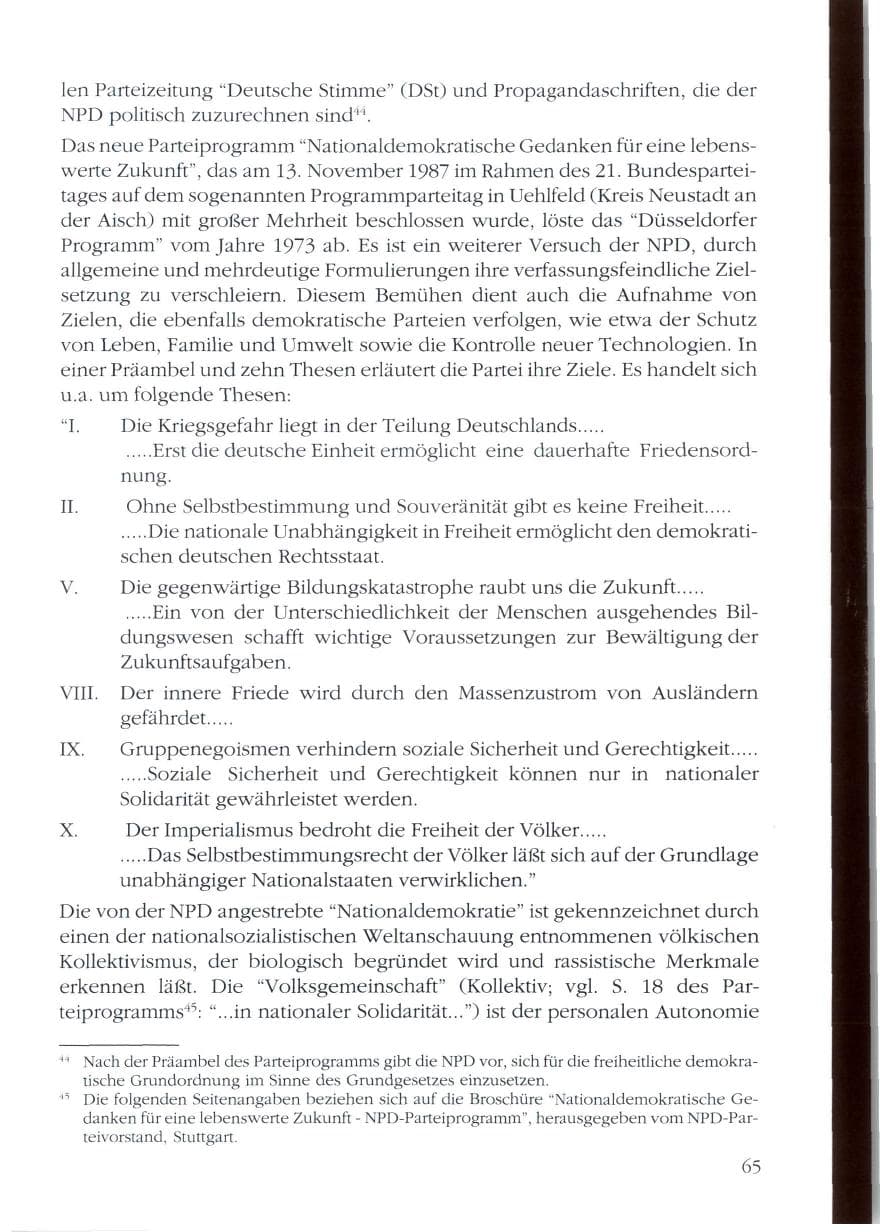 Seite 67 des Verfassungsschutzbericht 1988 Rheinland-Pfalz