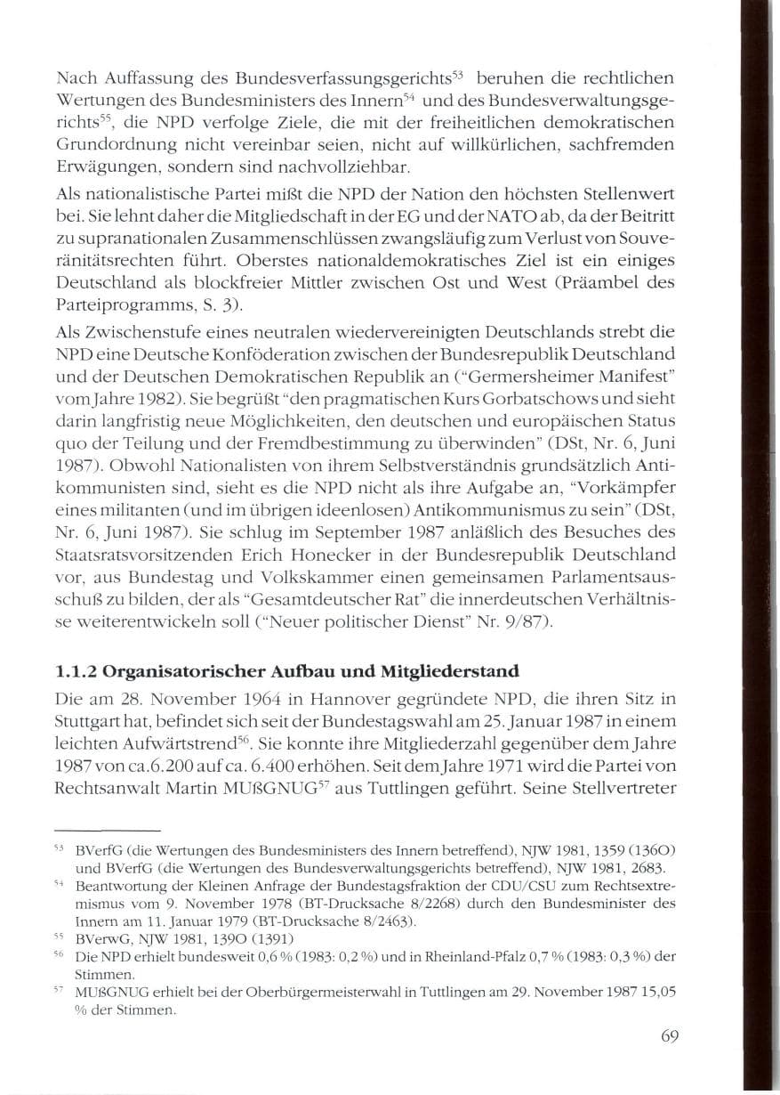 Seite 71 des Verfassungsschutzbericht 1988 Rheinland-Pfalz
