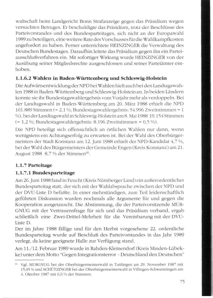 Seite 77 des Verfassungsschutzbericht 1988 Rheinland-Pfalz