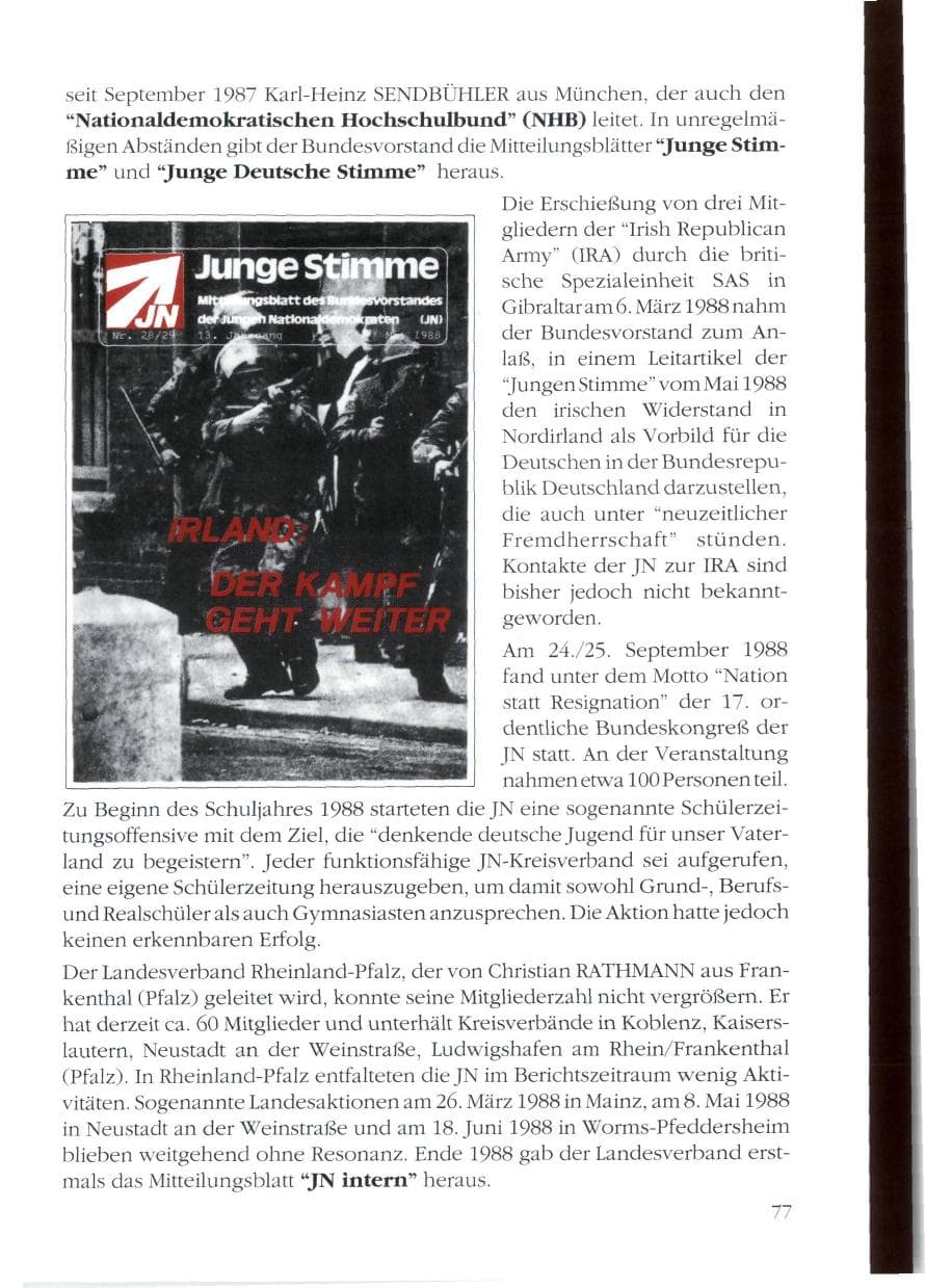 Seite 79 des Verfassungsschutzbericht 1988 Rheinland-Pfalz