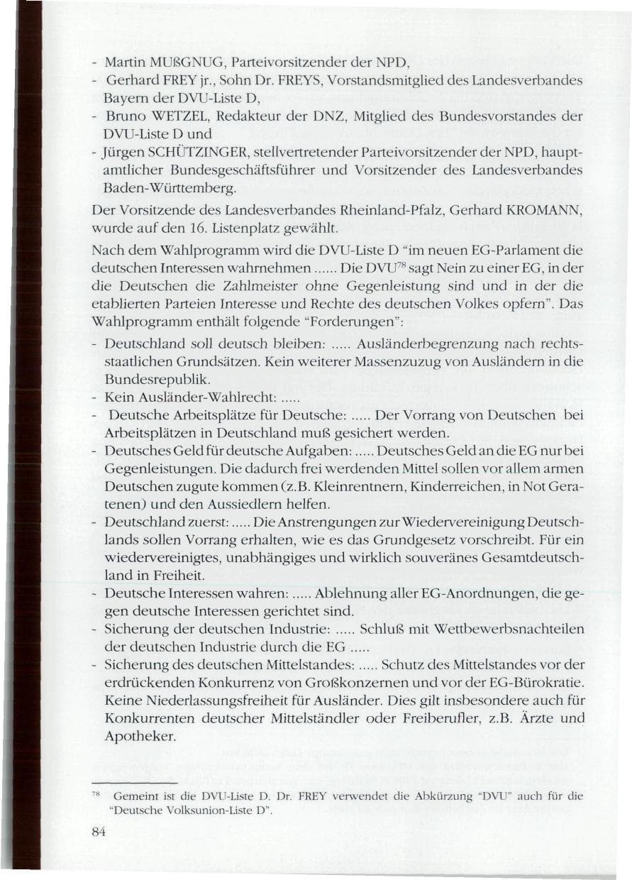 Seite 86 des Verfassungsschutzbericht 1988 Rheinland-Pfalz