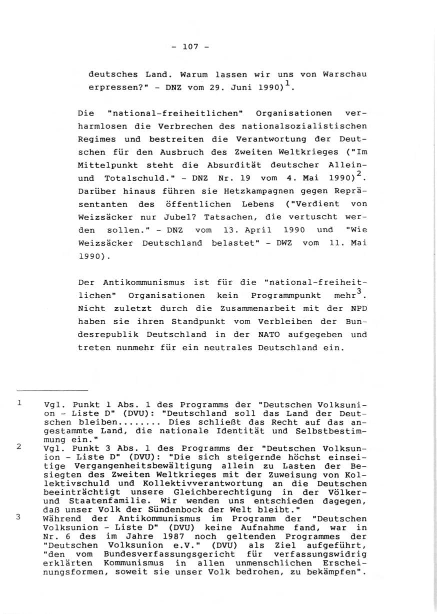 Seite 109 des Verfassungsschutzbericht 1990 Rheinland-Pfalz