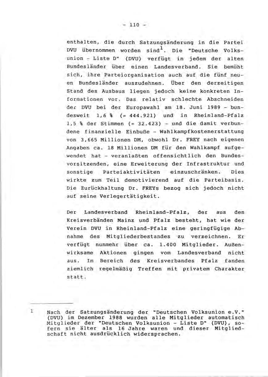 Seite 112 des Verfassungsschutzbericht 1990 Rheinland-Pfalz