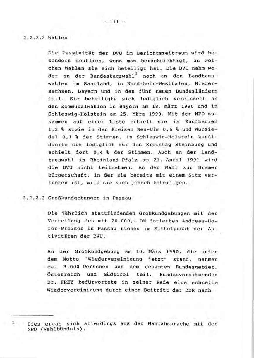 Seite 113 des Verfassungsschutzbericht 1990 Rheinland-Pfalz