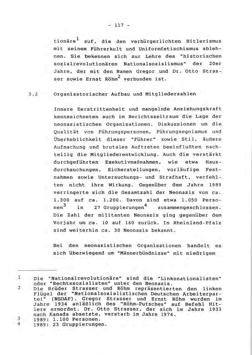 Seite 119 des Verfassungsschutzbericht 1990 Rheinland-Pfalz