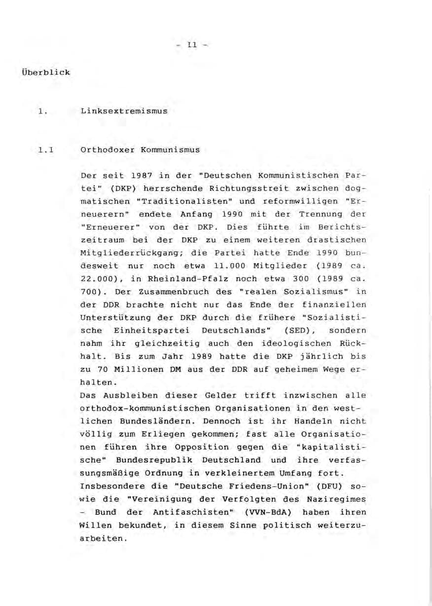 Seite 13 des Verfassungsschutzbericht 1990 Rheinland-Pfalz