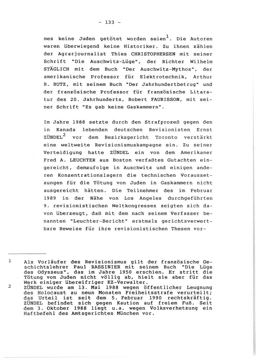 Seite 135 des Verfassungsschutzbericht 1990 Rheinland-Pfalz