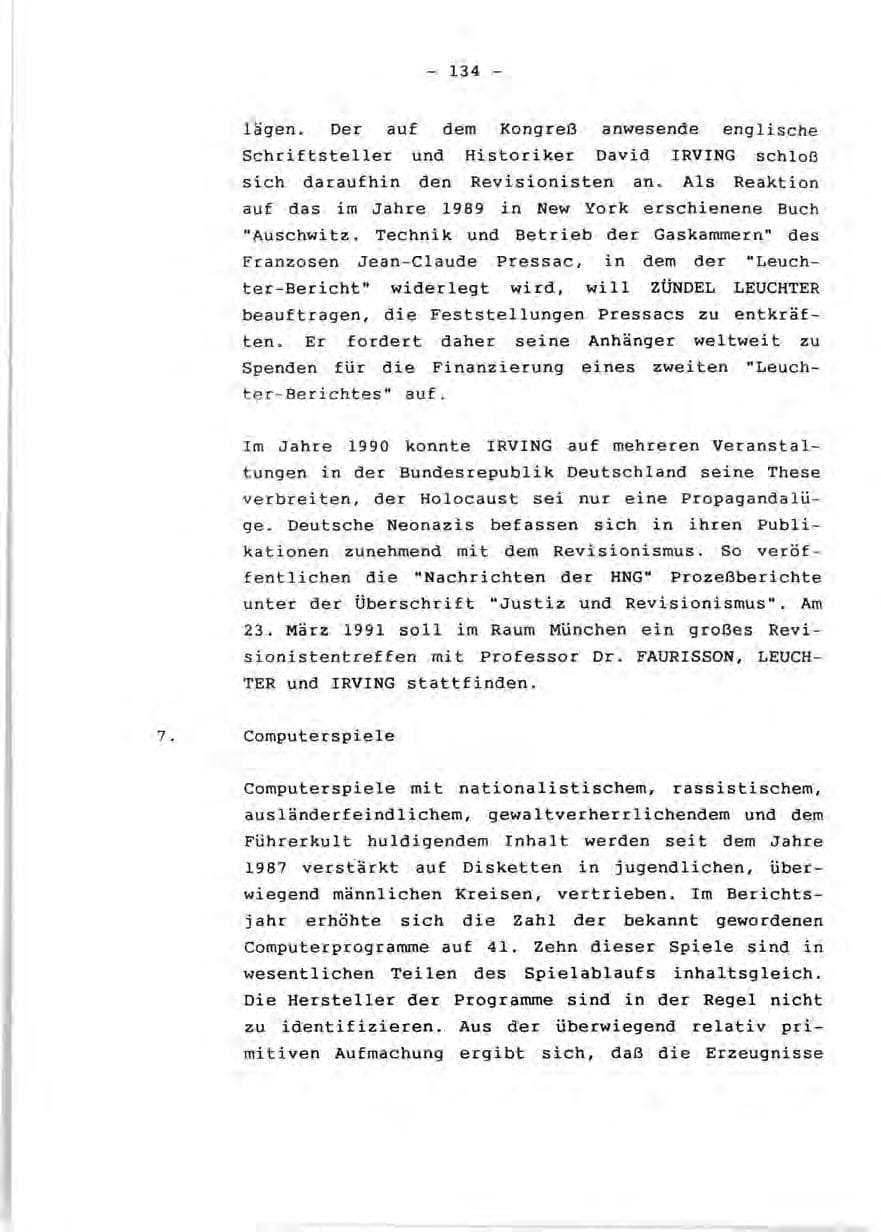 Seite 136 des Verfassungsschutzbericht 1990 Rheinland-Pfalz
