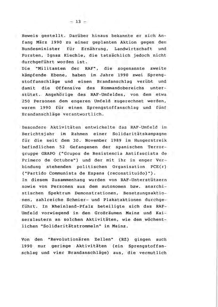 Seite 15 des Verfassungsschutzbericht 1990 Rheinland-Pfalz