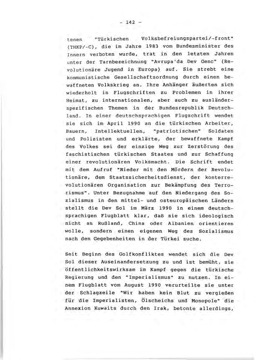 Seite 144 des Verfassungsschutzbericht 1990 Rheinland-Pfalz