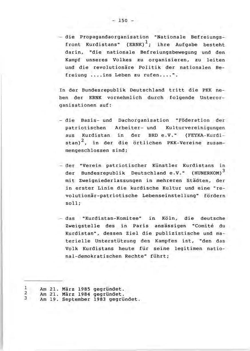Seite 152 des Verfassungsschutzbericht 1990 Rheinland-Pfalz