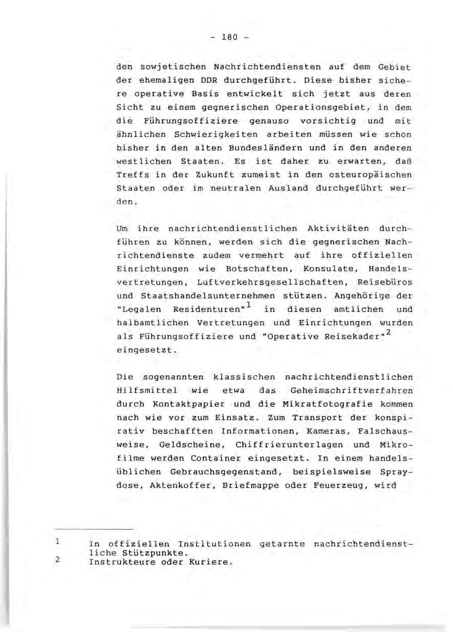 Seite 182 des Verfassungsschutzbericht 1990 Rheinland-Pfalz